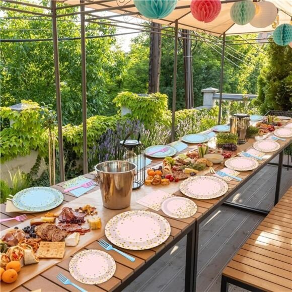 50 Guests Gender Reveal Party Supplies Baby Shower Party Tableware Gender Reveal - Picture 2 of 7